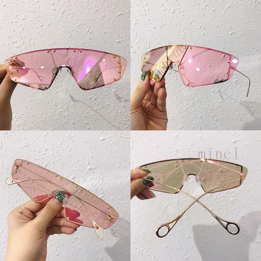 Новые модные квадратные солнцезащитные очки для женщин новые негабаритные зеркальные Мужские затемняющие очки люксовый бренд металлические заклепки женские очки NX