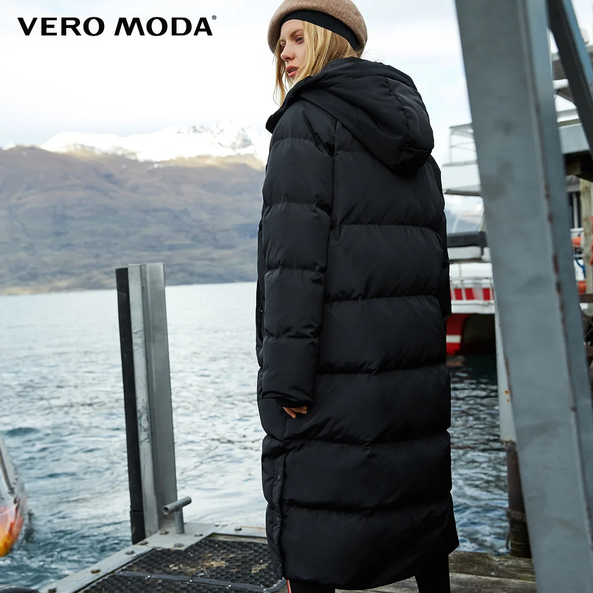 Vero Moda зимняя длинная куртка с капюшоном на утином пуху | 318412527