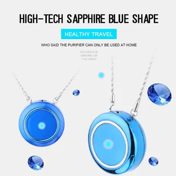 

Portable USB Rechargeable Wearable Air Purifier, Personal Mini Air Necklace Negative Ion Air Freshener - No Radiation Low Noise