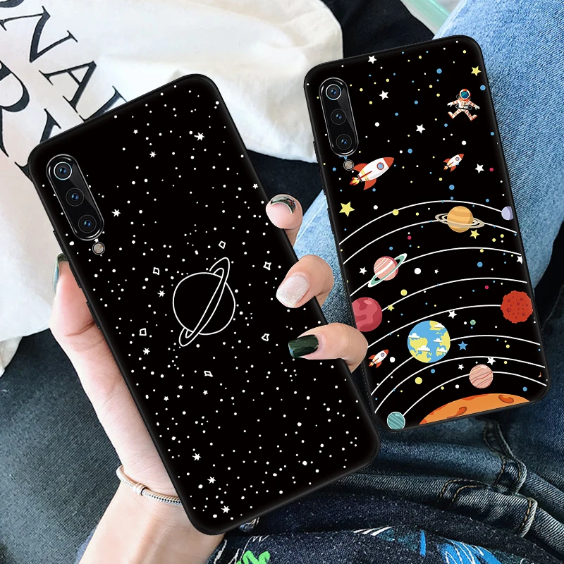 

Space Planet Star Pattern Case For Xiaomi Mi 9 se CC9 A2 A3 8 Lite 9t CC9E Phone Case Redmi Note 7 5 Pro Silicone TPU Cover Capa