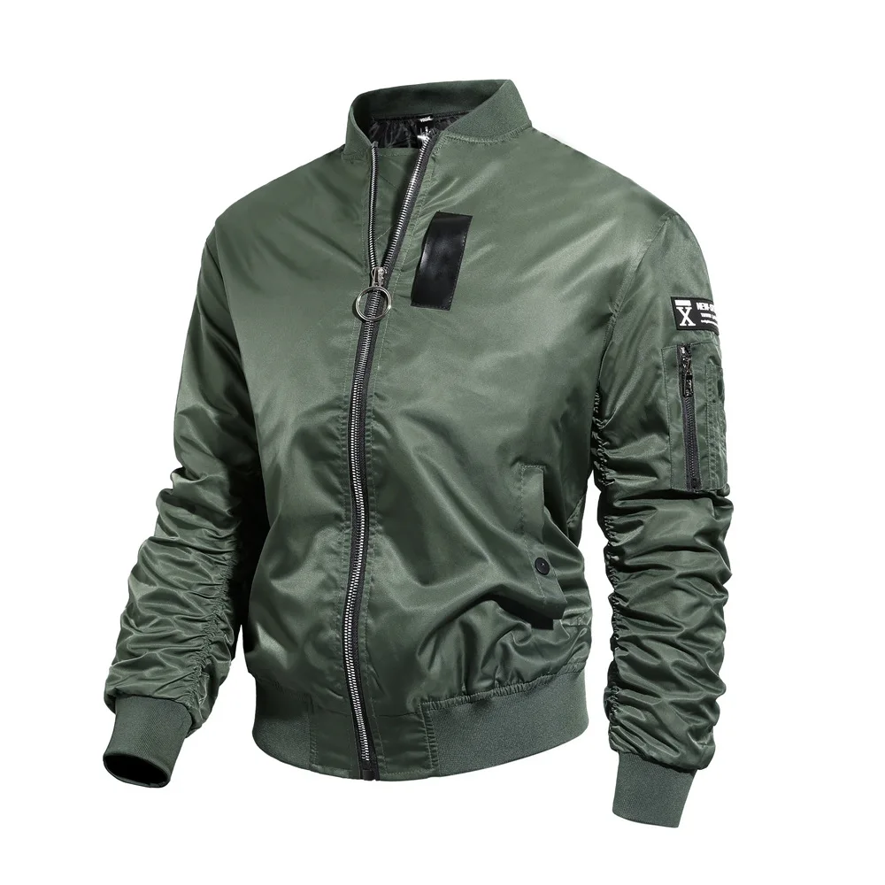

High quality Hooded Coats Thick and thin Army Green Military motorcycle Ma-1 aviator pilot Air men bomber jacket