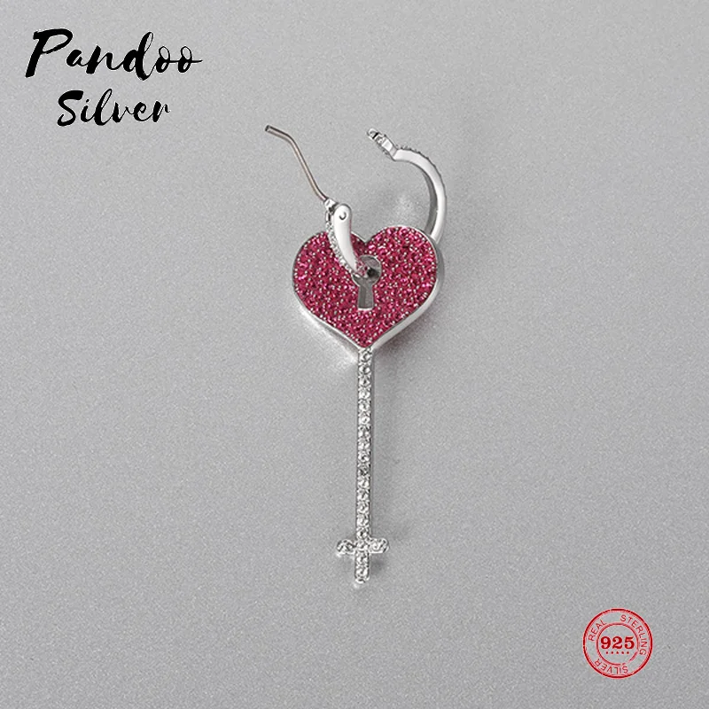 

Fashion Charm Sterling Silver Original 1:1 Copy, Romantic Love Exquisite Versatile Elegant Ear Clip Female Luxury Jewelry Gifts