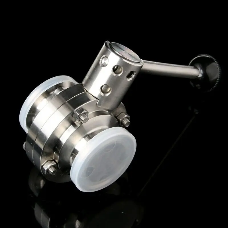 

Equipment Butterfly Valve 1pc Stainless Steel 304 1.5" Sanitary 1-1/2