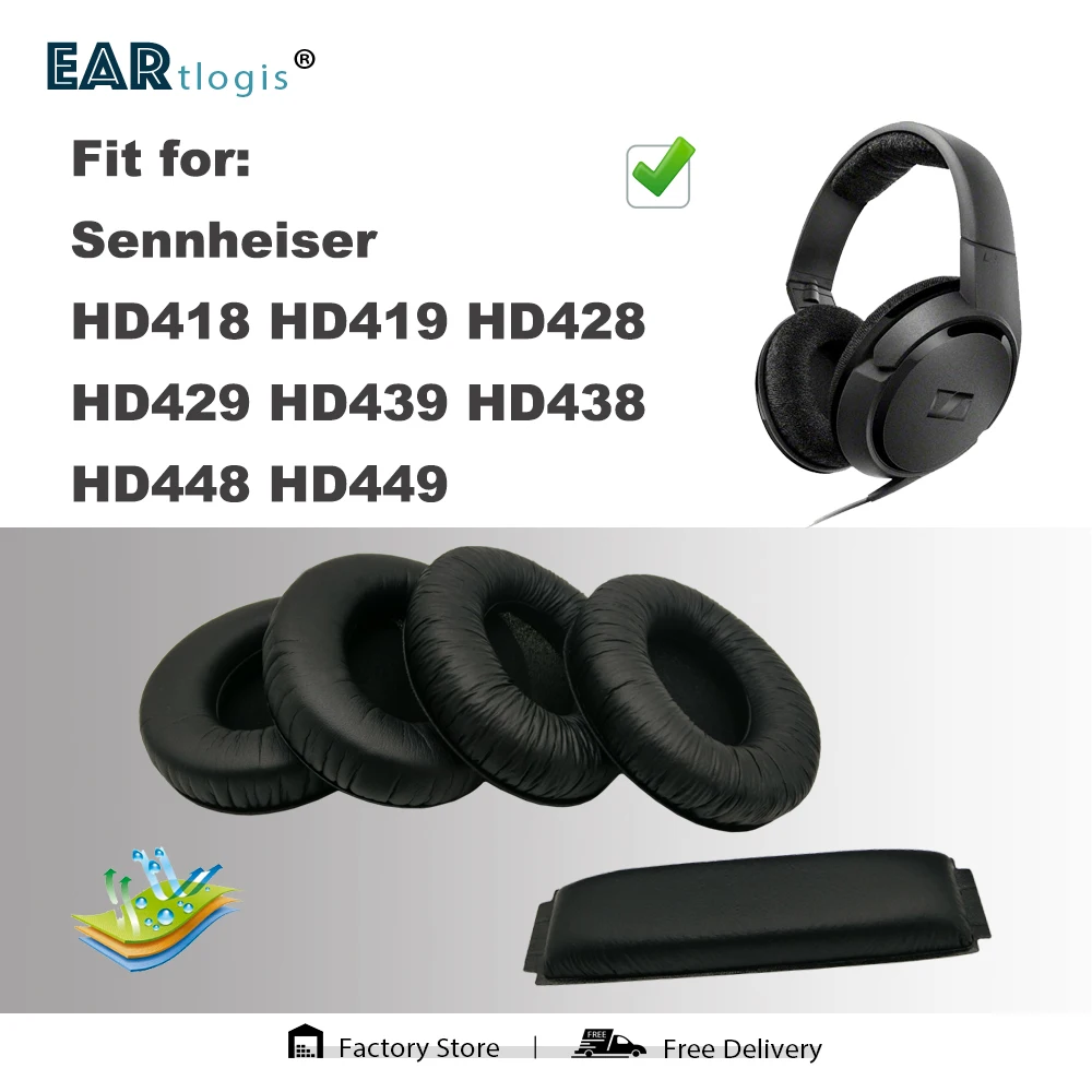 Cushion Covers Sennheiser Hd 449 Replacement Pads Earpads Cushion For  Sennheiser HD 418 419 421 428 429 438 439 448