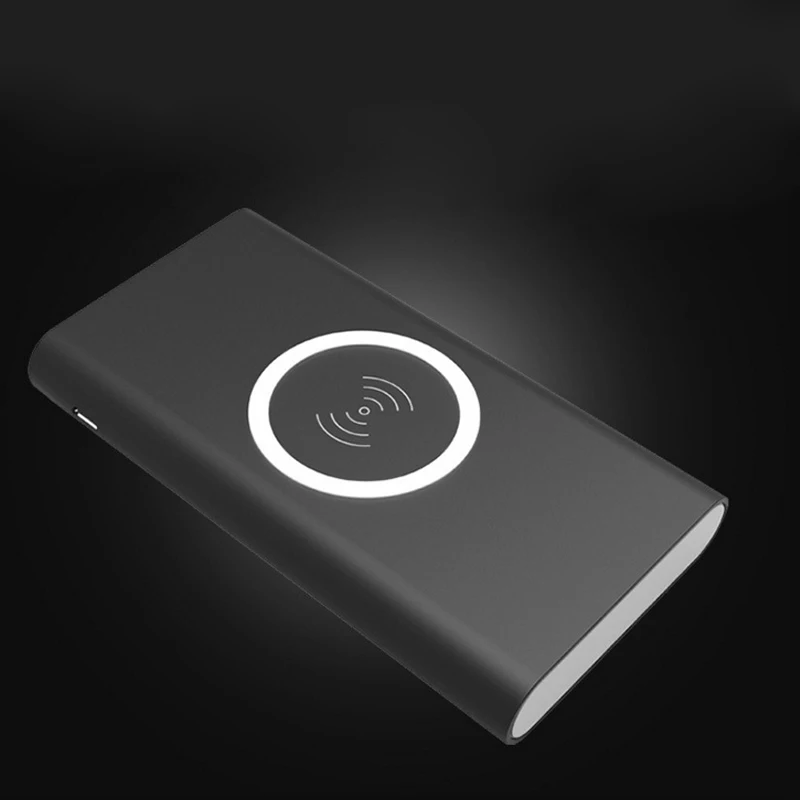 10000 мАч DIY портативный внешний аккумулятор Qi Беспроводное зарядное устройство для iPhone samsung S6 S7 S8 внешний аккумулятор для мобильного телефона Беспроводное зарядное устройство