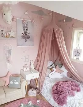 

Hanging Kids Baby Mosquito Net Bedding Dome Bed Canopy Curtain Mosquito Net Crib Tent for Children Reading Playing Home Decor