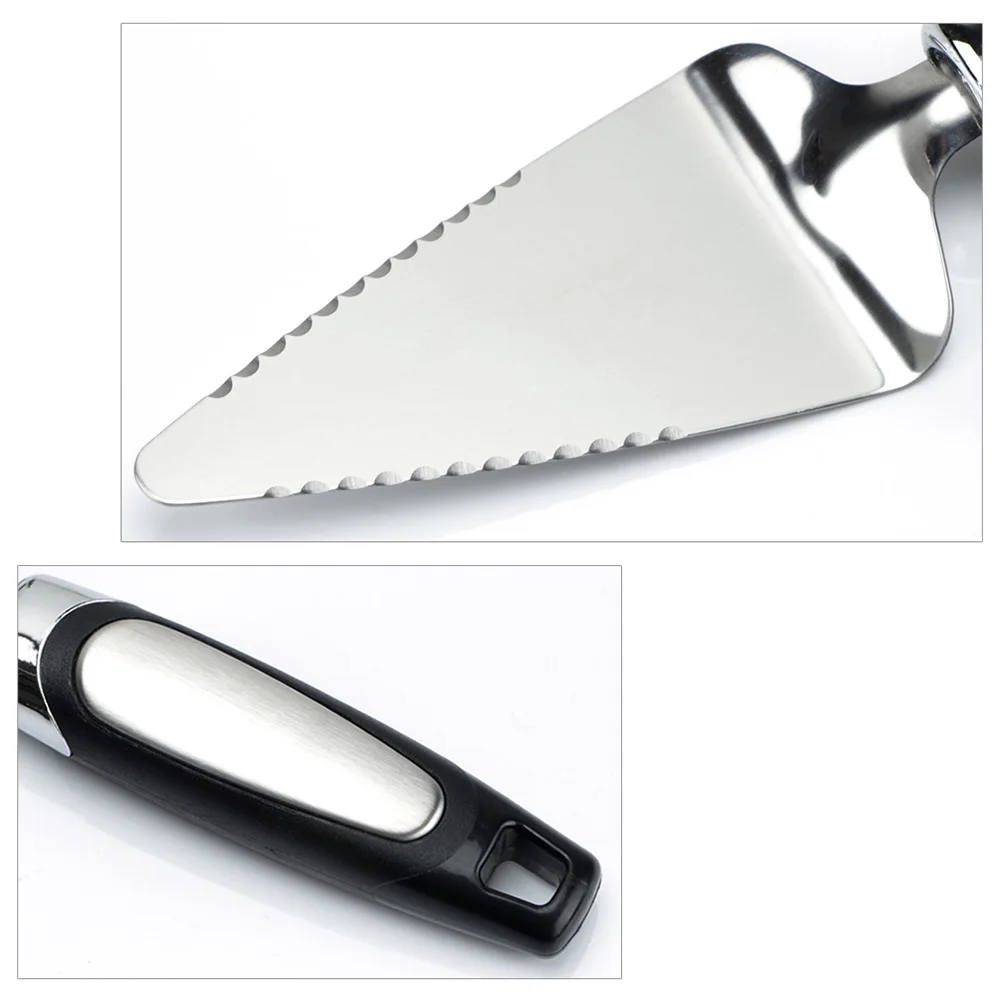 Pizza Slicers Baking Tools Peel Pies Cheese Tarts Serrated Edge Quiches Kitchen Cake Shovel No-slip Cutter Stainless Steel Home