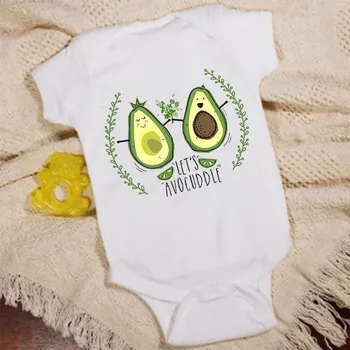 

0-2Years Baby Boy Girl Romper Cute Avocado for Newborn Baby Cotton Clothes Short Sleeve Kids Jumpsuit Baby Outfits Spring Summer