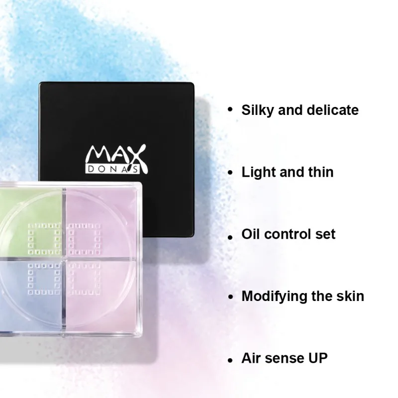 4-color Smooth Four-grid Set Makeup Powder Oil-control Moisturizing Natural Concealer Honey Powder