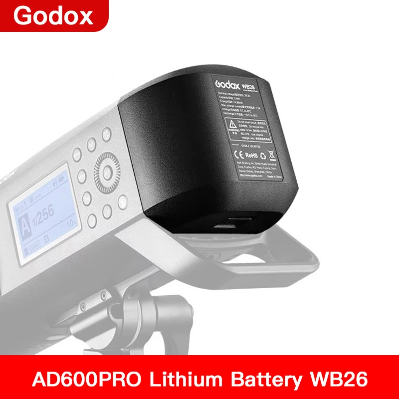 US $262.50 Godox WB26 26Ah AD600PRO Lithium Battery For AD600PRO AD600 PRO