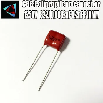 

14PCS 1250V VDC 822J 0.0082uF 8.2nF P10 Polypropylene film capacitor pitch 10mm