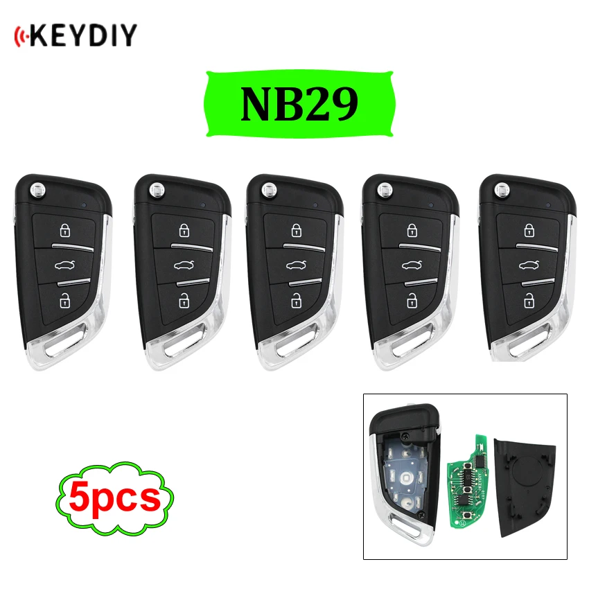 5 шт./партия Многофункциональный KEYDIY дистанционный ключ NB29 для KD900 KD900+ URG200 KD-X2 5 функций в одном ключе