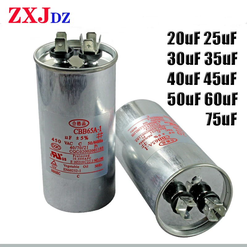 Compresor de aire condensador de arranque de 45/50 V, 20/25/30/35/450/75UF/CBB65|Piezas para aire acondicionado| - AliExpress