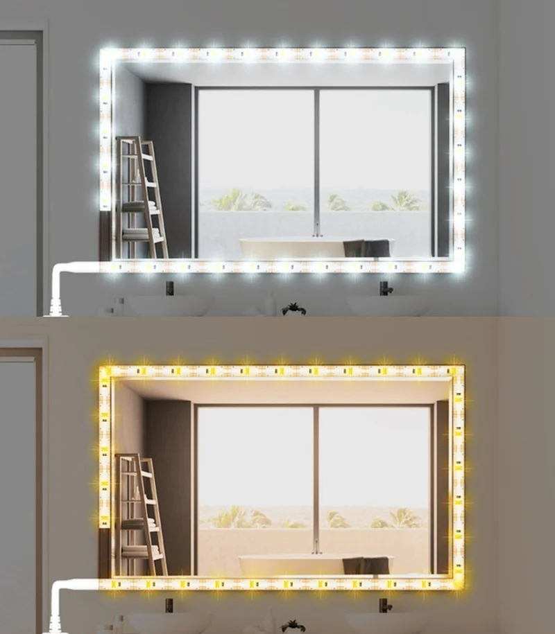 Сенсорный выключатель USB косметические настенные лампы туалетный светильник теплый белый холодный белый Диммируемый зеркальный светильник для туалетного столика Ambi светильник