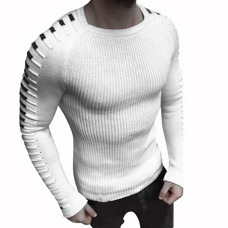 Vertvie зимний свитер для мужчин Slim Fit пуловер вязаный свитер Повседневный с круглым вырезом мужской лоскутный длинный рукав осенние свитера уличная