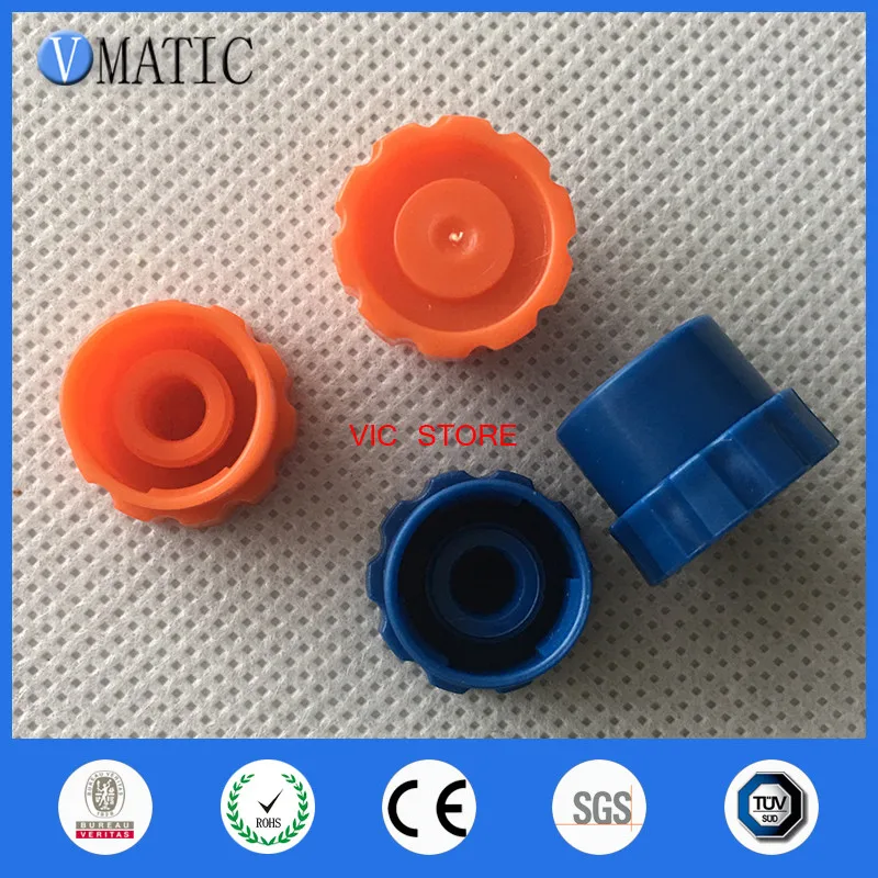 Бесплатная доставка 100 шт./лот синие/оранжевые наконечники шприца колпачки для