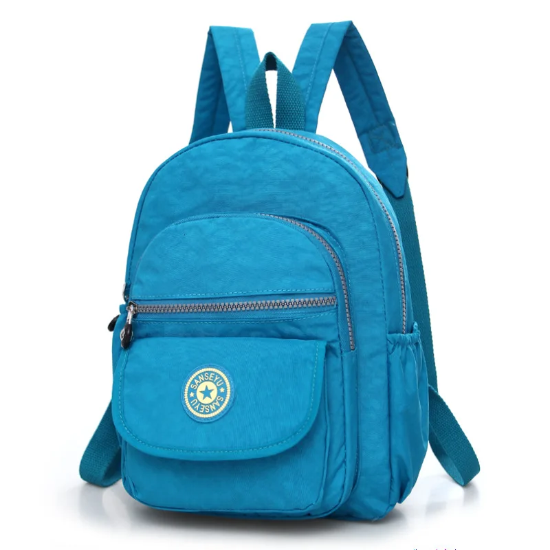 Женская школьная сумка, модный наплечный рюкзак, женские сумки для книг, нейлоновая Наплечная Сумка для путешествий, нейлоновый маленький рюкзак, ручная сумка, сумка через плечо, подарок - Цвет: Синий