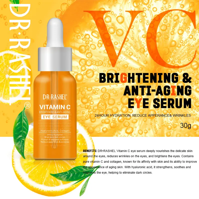 DR.RASHEL Vitamin C Collagen Eye Serum Dark-Circle, Anti-Puffiness, Whitening Essence for Any Skin Type 30ml DR.RASHEL Vitamin C Collagen Eye Serum Dark-Circle, Anti-Puffiness, Whitening Essence for Any Skin Type 30ml