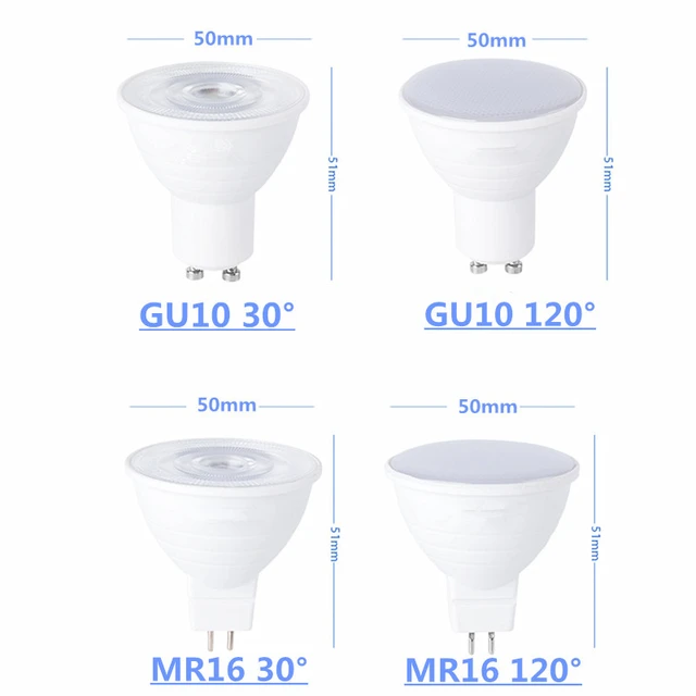 Ampoule LED SMD GU10 9W Blanc chaud Base céramique