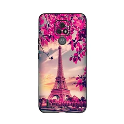 Silicone Soft TPU Phone Cover with Cute Fashion Design - Protective Bumper Case for Moto E7 Plus (Clear)