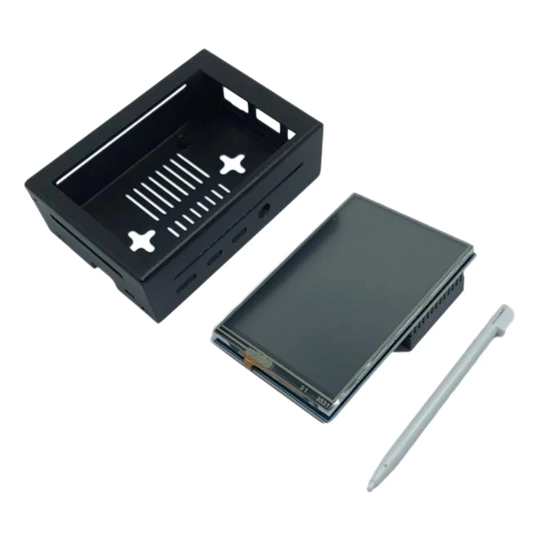 3 5 Inch Lcd Press Screen For Raspberry Pi 4b With Metal Case And Press Pen 480x3 Pixel Monitor For Raspberry Pi 4b Display Screen Aliexpress