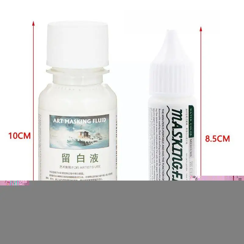 Art Masking Fluid Stay White Pigment Cover Office School Watercolor Stationery Supplies Tube Liquid School Supplies 1pcs watercolor masking liquid