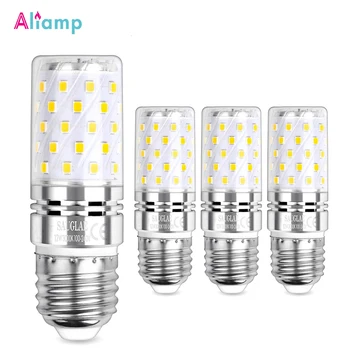 

E26 E27 LED Corn Light Bulbs 9W 12W Lamp Incandescent Equivalent 100W,6000K Daylight White Candelabra 1200Lm Edison Screw 4Pack