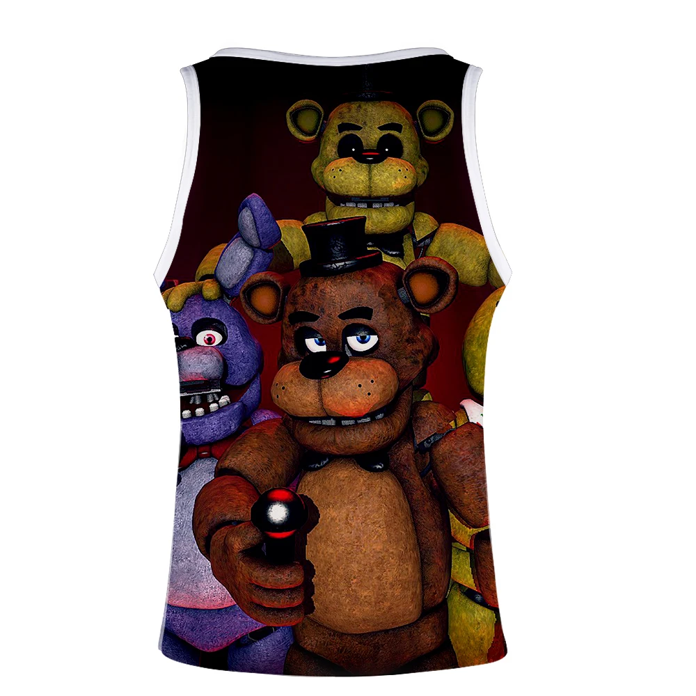 Five Nights at Freddy жилет Топ мужской летний жилет без рукавов Модный популярный тренд Повседневная одежда жилет