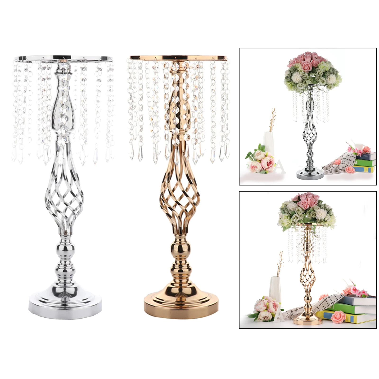 52cm Tall Crystal Candle Flower Holder Centerpiece Candle Holder