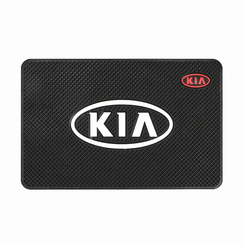 Противоскользящий коврик с логотипом автомобиля нескользящий для телефона KIA K2 K3