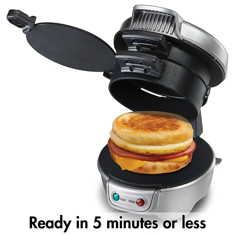 Electric Egg Sandwich Maker Mini Grill Pancake Panini Baking Plates Toaster Multifunction Non-Stick Hamburger Breakfast Machine