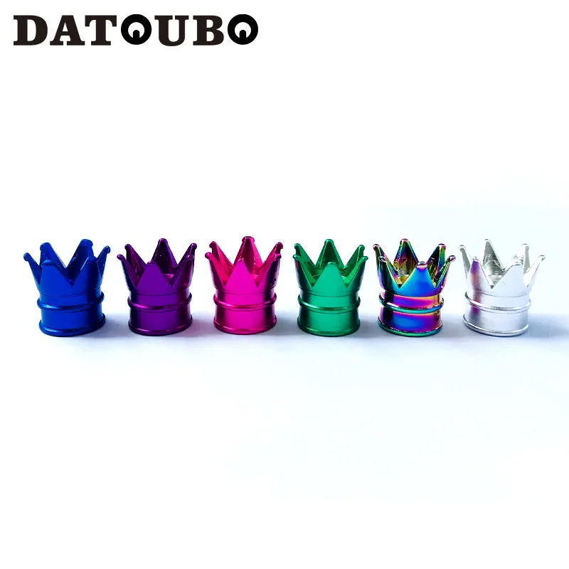 DATOUBO 4 шт. Новое поступление цветной алюминиевой короны шток клапана шины