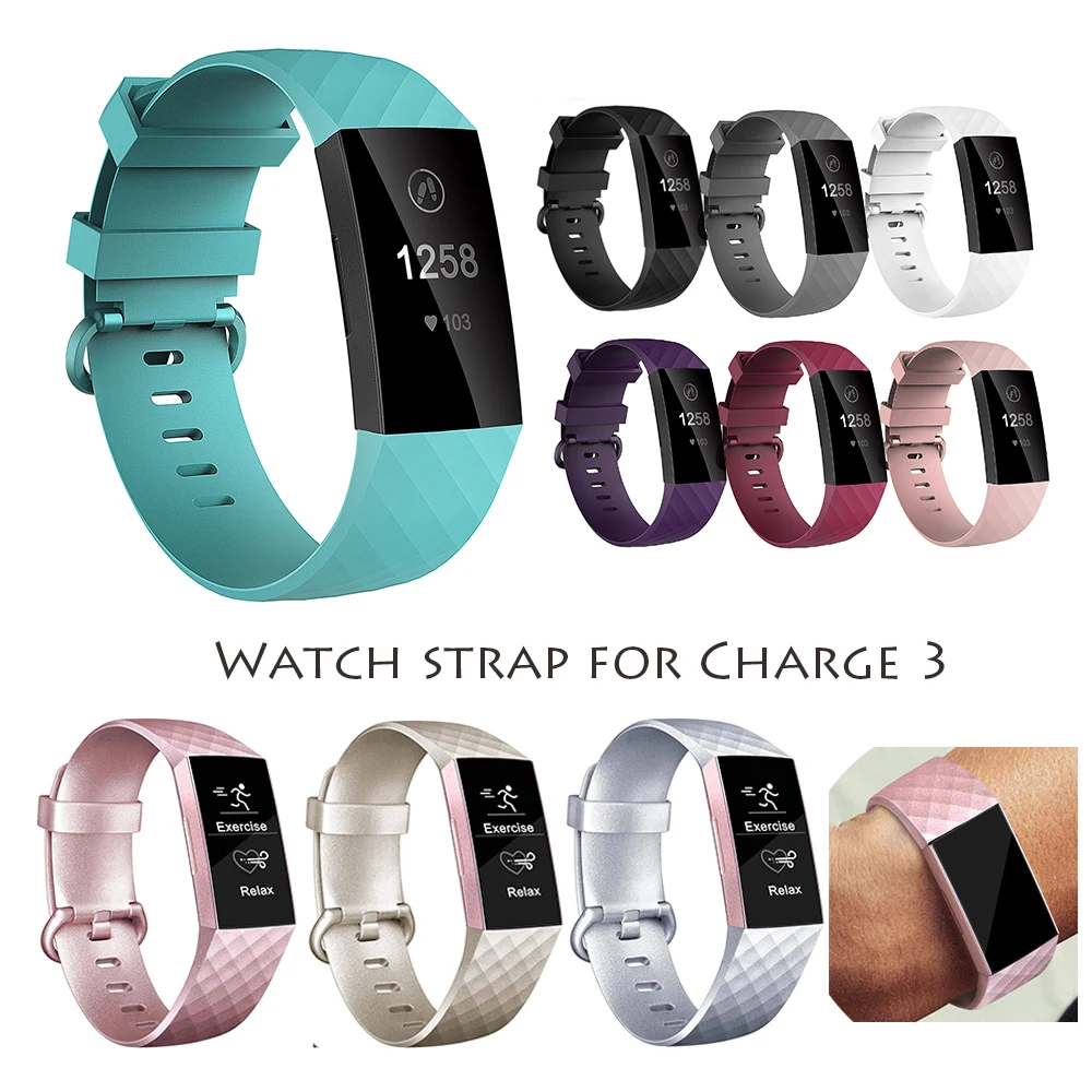 Ремешок силиконовый для Fitbit Charge 3 4 сменный спортивный браслет 4|Смарт-аксессуары|