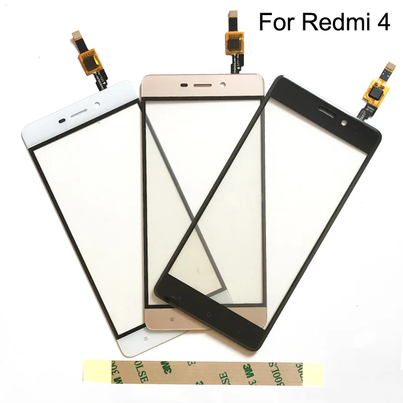 Сенсорная панель мобильного телефона для Redmi 4, стандартная версия, сенсорный экран, дигитайзер, датчик, переднее стекло, сенсорный экран с клеевым клеем