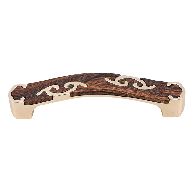 K gold wood grain Домашний Современный стиль шкаф из цинкового сплава выдвижной ящик дверная ручка ретро шкаф маленькая ручка комбинированная ручка Аксессуары для шкафов - Цвет: K gold wood grain