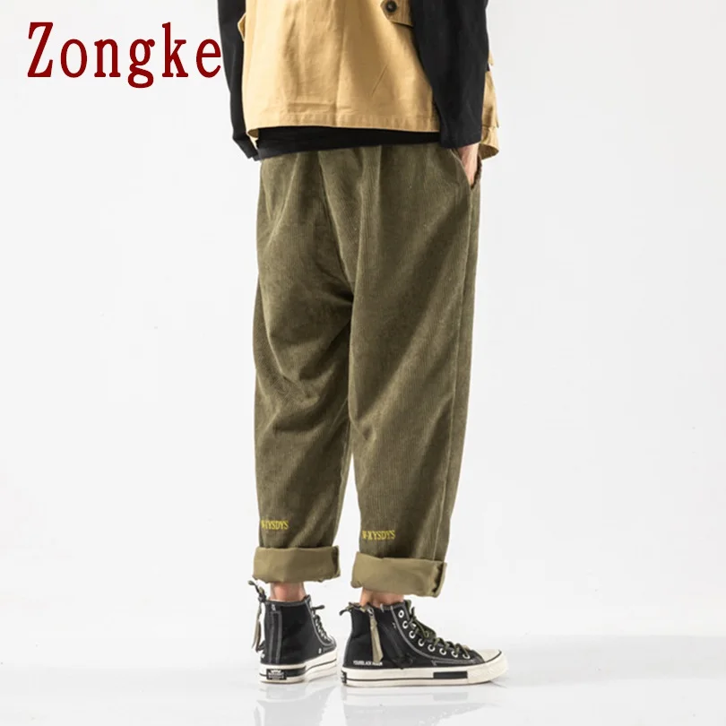 Zongke, свободные спортивные штаны, Мужские штаны для бега, Мужские штаны, уличная одежда, спортивные штаны, шаровары, мужские брюки, 5XL, хип-хоп, осень