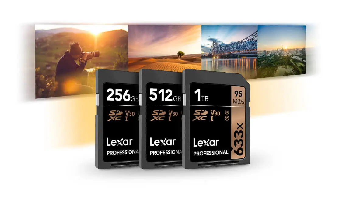 Оригинальная SD карта Lexar 32 Гб 64 Гб 128 г 256 ГБ 512 ГБ SDXC U3 633X скорость чтения 95 м/с карта памяти для SLR micro одиночной камеры