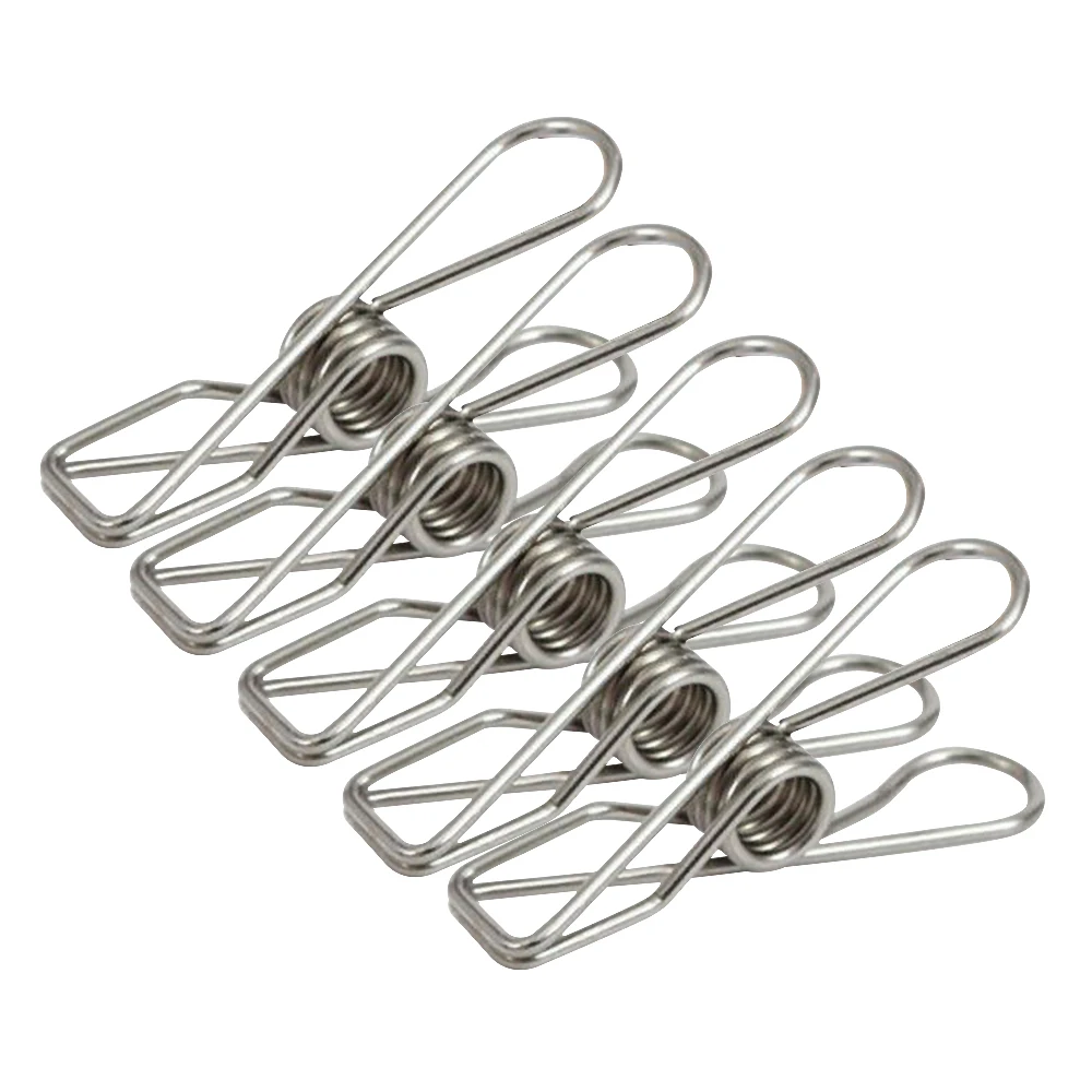 

10pcs Stainless Steel Clothes Pegs Home Hanging Clips Pins Laundry Windproof Clamps 3