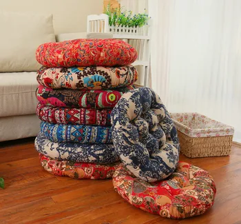 

Cotton and linen cushions, comfortable and multi-purpose thickened cushions, large round cushions, futon cushions, home decor
