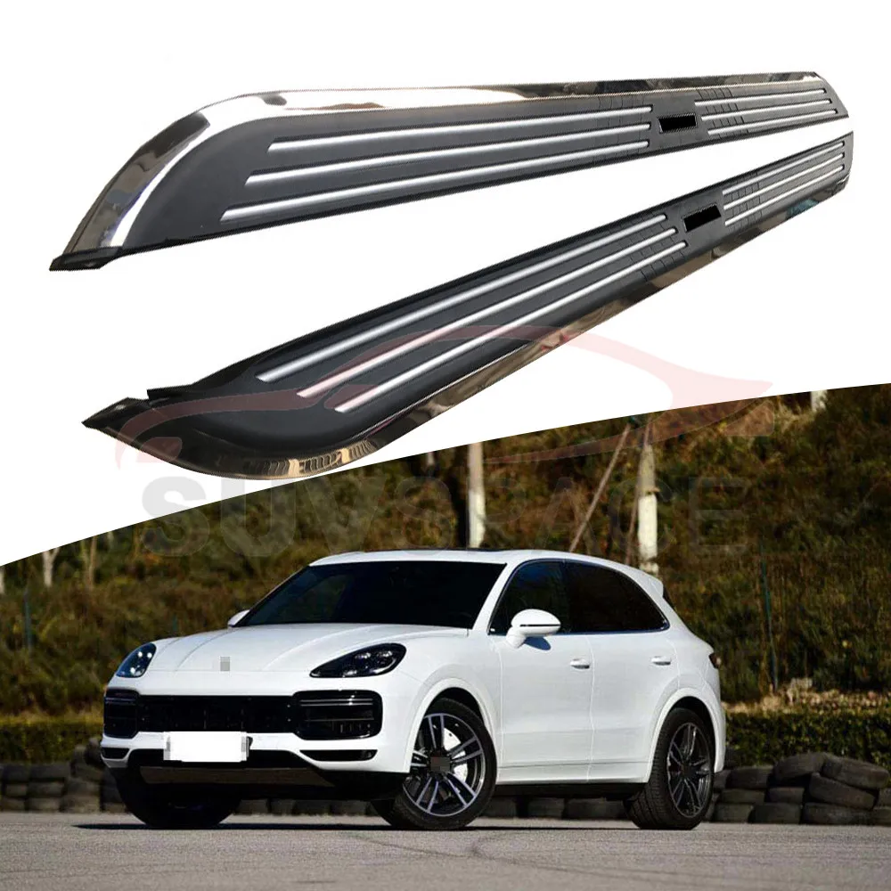 Боковой Шаг подходит для Porsche Cayenne 2011- Беговая доска nerf бар 2 шт. левый и правый алюминиевый боковой шаг боковая педаль