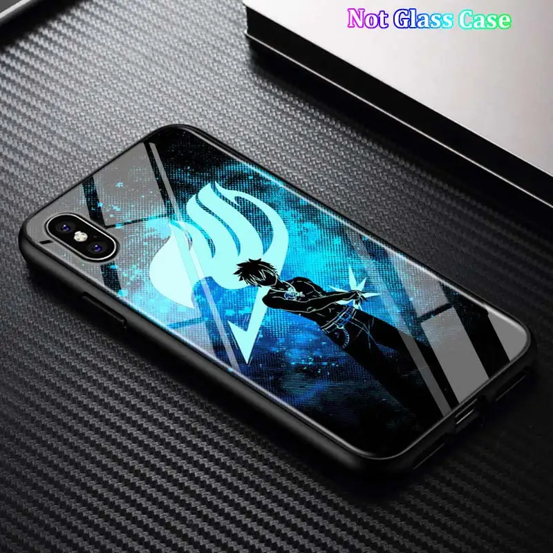 Черный Чехол аниме Сказочный хвост для iPhone 11 11Pro X XR XS Max для iPhone 8 7 6 6S Plus 5S 5 SE глянцевый чехол для телефона - Цвет: Style 03