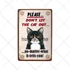 Retro Cats Poster Animal Vintage Metal Signs Funny Wall Art Plaque Bar Pub Club Decoration Home Decor 20x30cm ► Photo 3/6