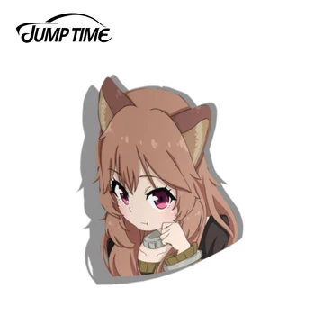 

Jump Time 13cm x 9.2cm Funny Waterproof Car Stickers Car Decals For Raphtalia The Rising of the Shield Hero Anime Vinyl Car Wrap