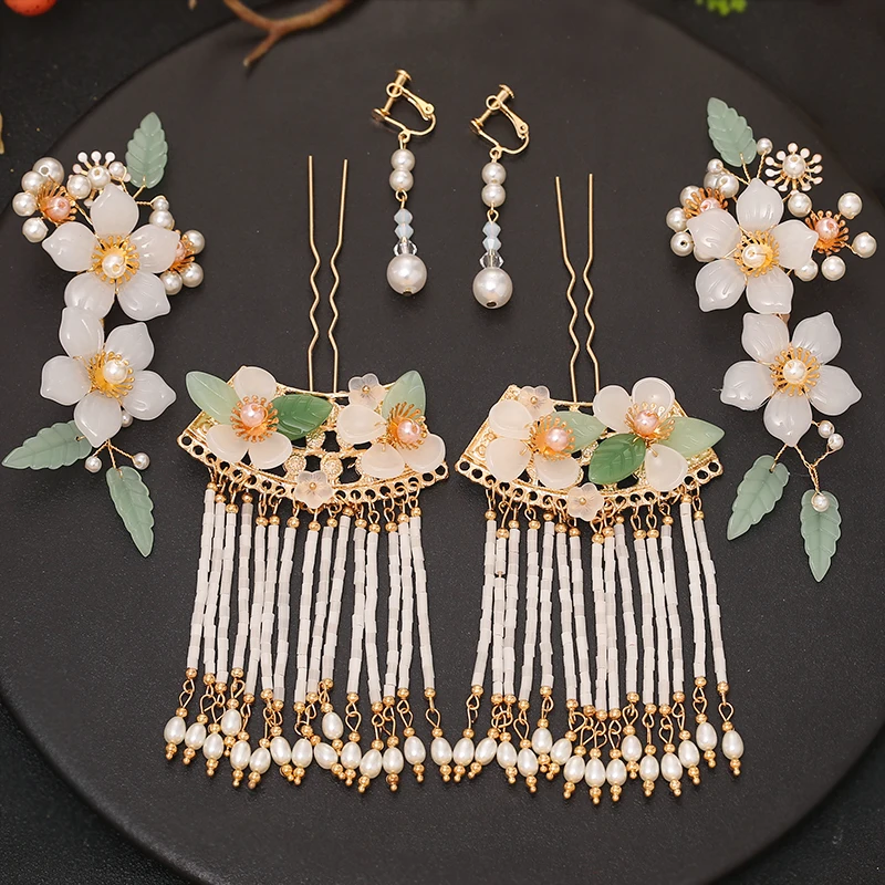 

Archaistic Headdress Hanfu Tassel Buyao Hair Clasp Hairpin Hairpin/Hair Accessories Side Clip Suit