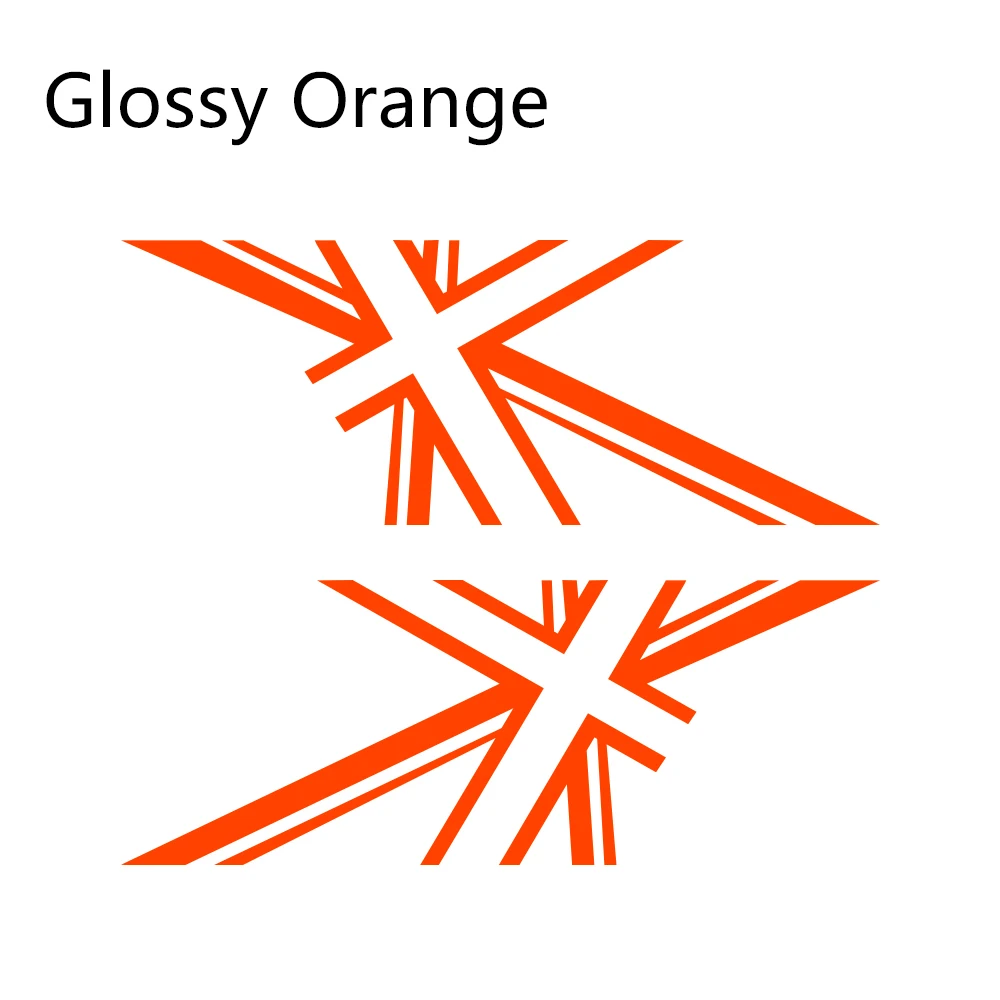 Glossy Orange 2 шт. Автомобильная Боковая дверь наклейка для MINI Cooper S One Countryman F54 F55 F56 R55 R56 R60 виниловая пленка автомобильные принадлежности для тюнинга - Название цвета: Glossy Orange