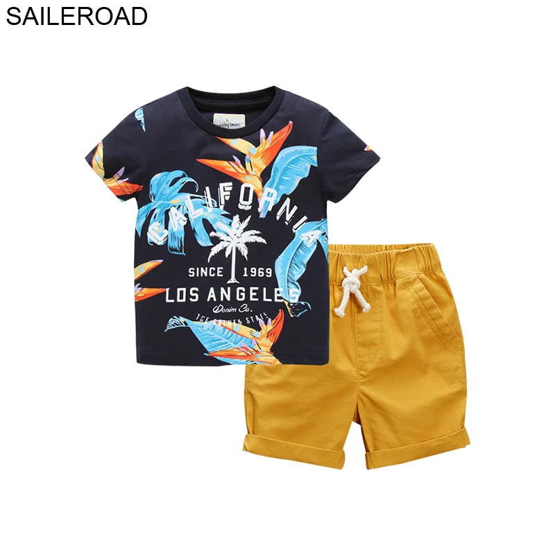 SAILEROAD/комплект детской одежды пляжный костюм для отпуска летняя футболка