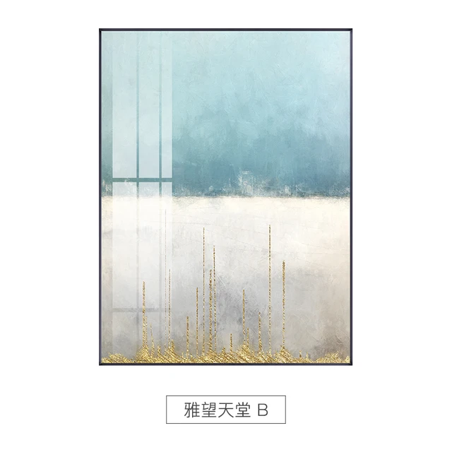 Abstract Blue Black Colour Canvas Art Modern Cuadro Decor Home Fashion Wall Art Picture for Living Room Nordic Poster and Print B1