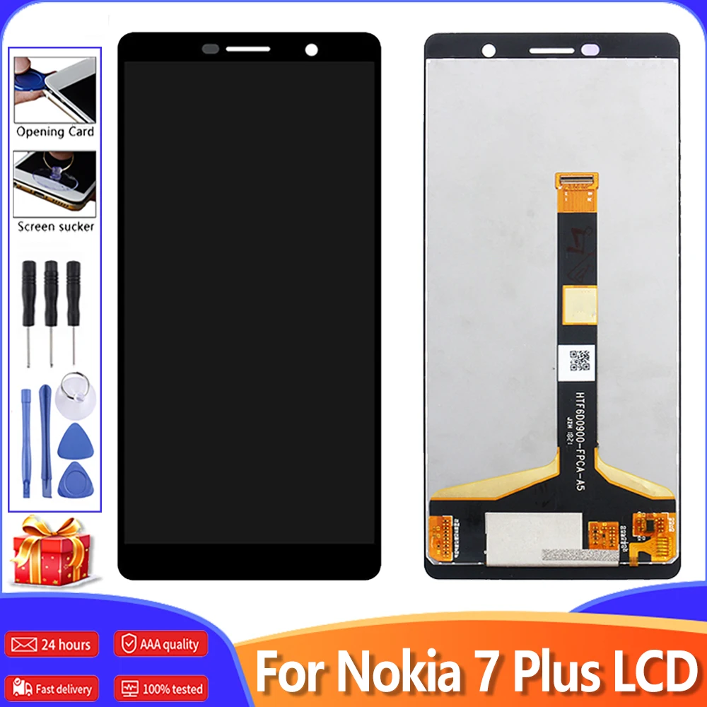 6.0" Original LCD Digitizer For Nokia 7 Plus TA-1062 TA-1046 TA-1055 Display Touch Screen Assembly E7 | Мобильные телефоны и