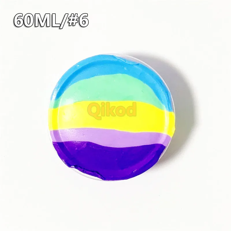 60ML Slime 6 Горячий Радужный пушистый глиняный Гуль для слизистый Пластилин игрушка для снятия стресса пищевой фруктовый ароматизатор глина для сухого воздуха DIY мягкий детский подарок - Цвет: 60ML Slime 6