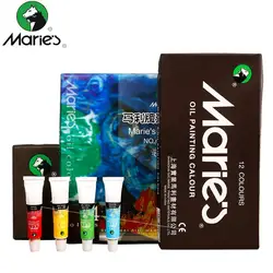 Marie's Art Oil Paint Set 12/18/24 Colors 12ML Children Students Painting Drawing Paper Art Supplies